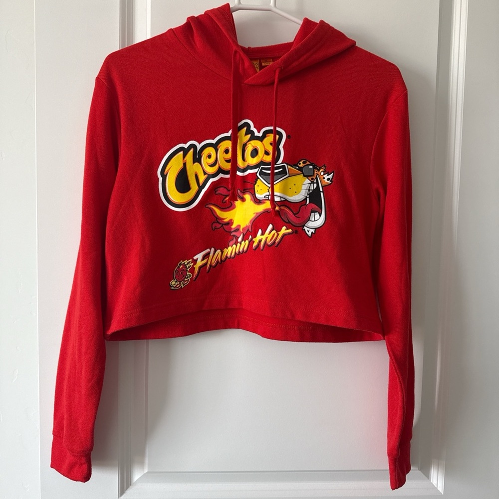 Red Crop Hoodie